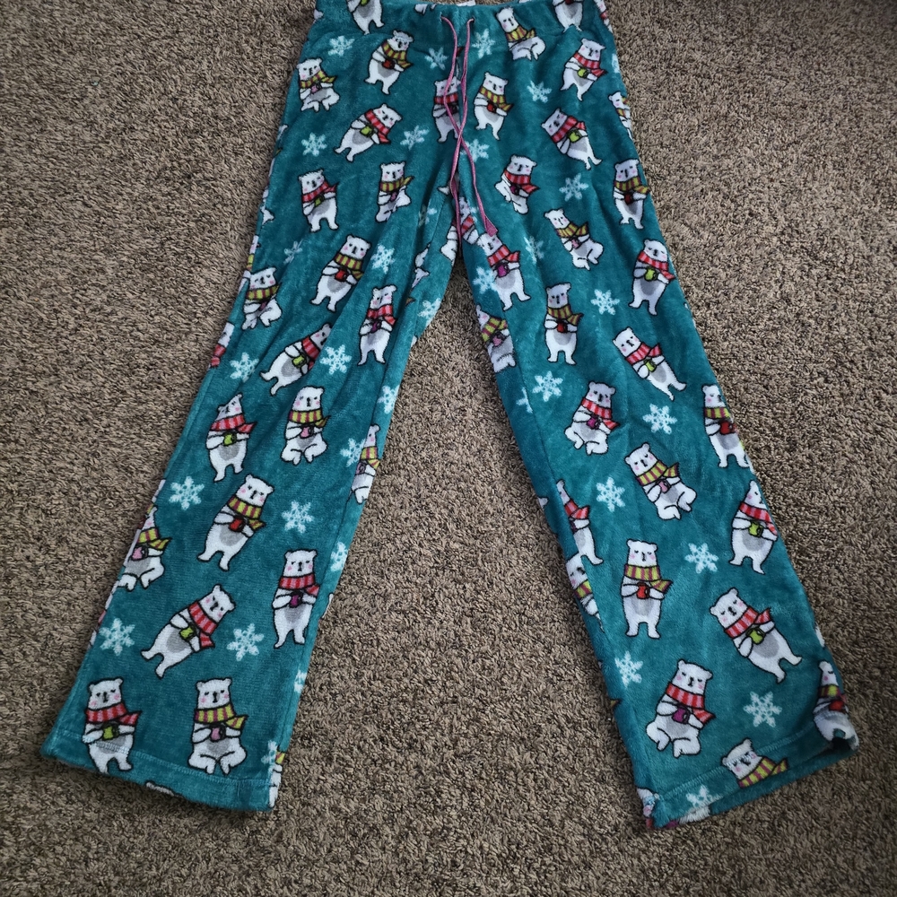 Secret Treasures Teal Pajama Pants with Polar Bear Print